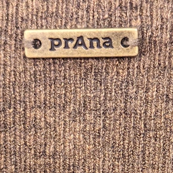 Prana🤎 Bryce Bluff Midi Faux Wrap Sweater Dress in Camel Sz Medium. - Picture 3 of 11